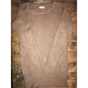 Long knitted sweater